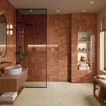 Glint GT06 Gold 6x24 Motley MT09 Bathroom