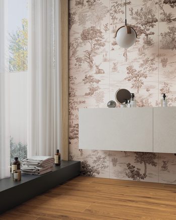 Izumi IZ08 Miele Classico 20x120 Papier Maison Purple Bathroom  P1